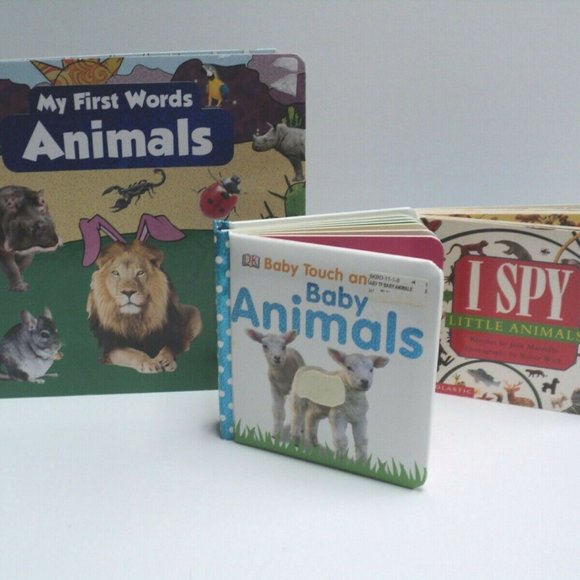 Lot of 3 Toddler Board Books Baby Animals, I Spy, My First Words Animals - Picture 1 of 2